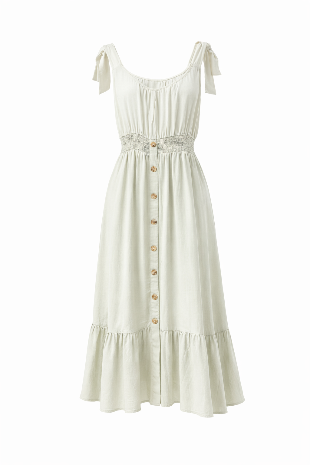 Two Tone Smock Button Dress