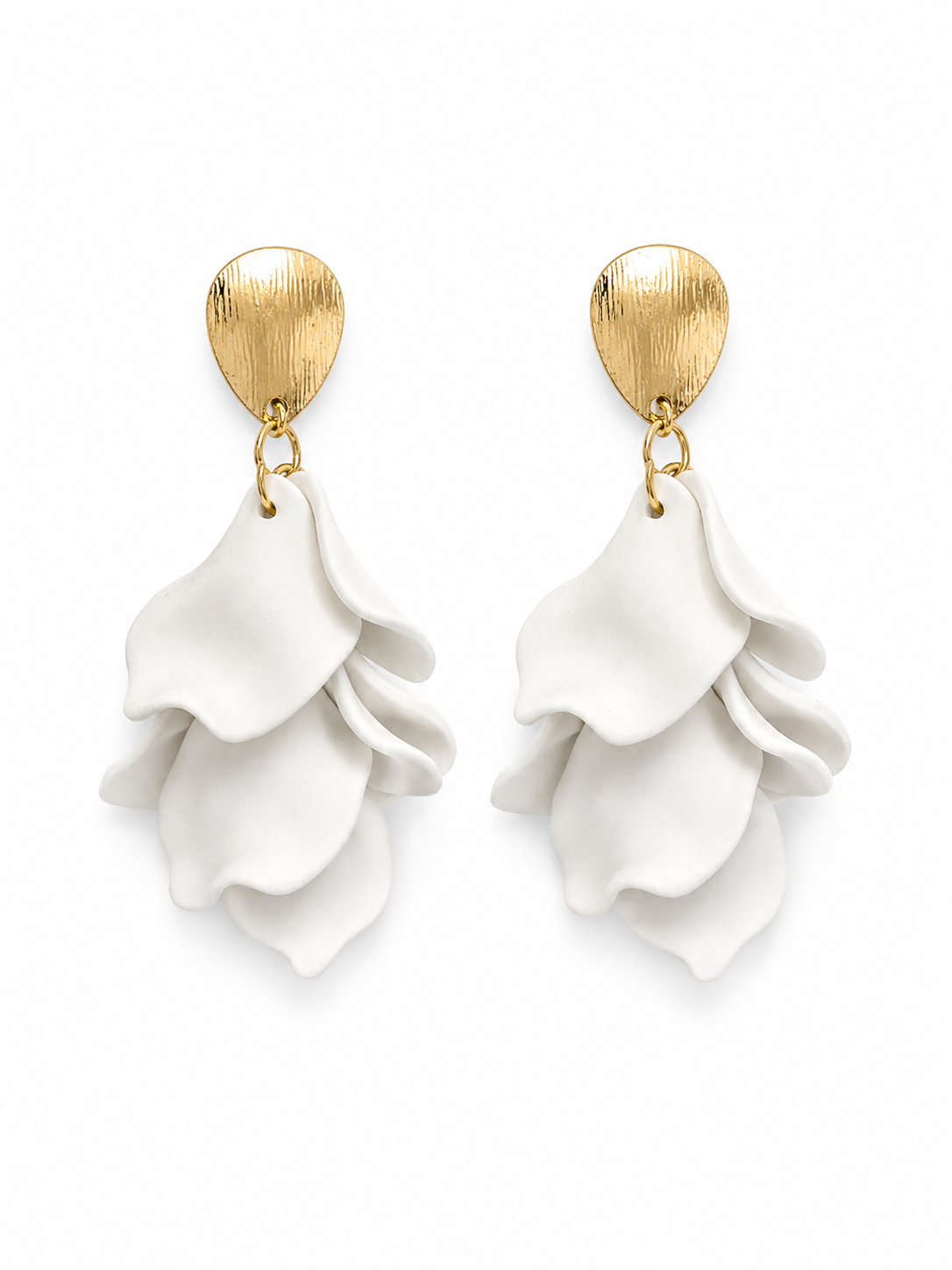 White Petal Earrings