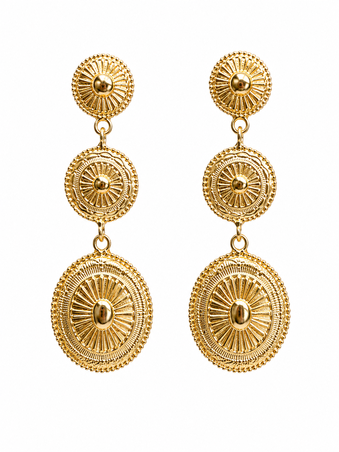 Gold Cowgirl Dangle Earrings