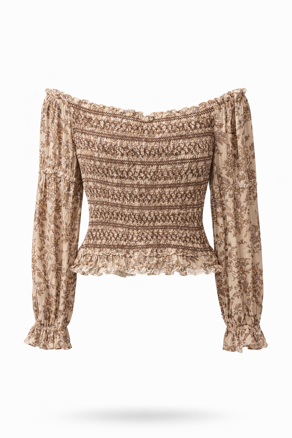 Tan Boho Smock Top