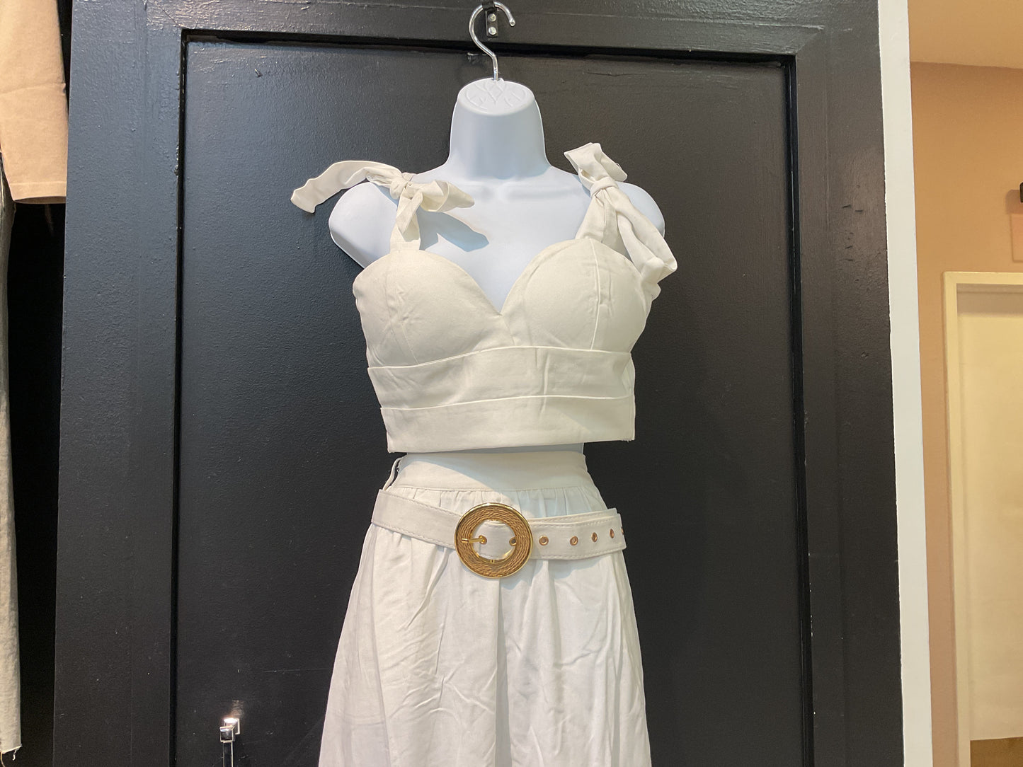 Linen Skirt + Belt Set