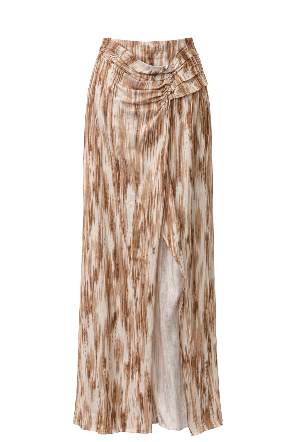 Multi Brush Stroke Split Skirt