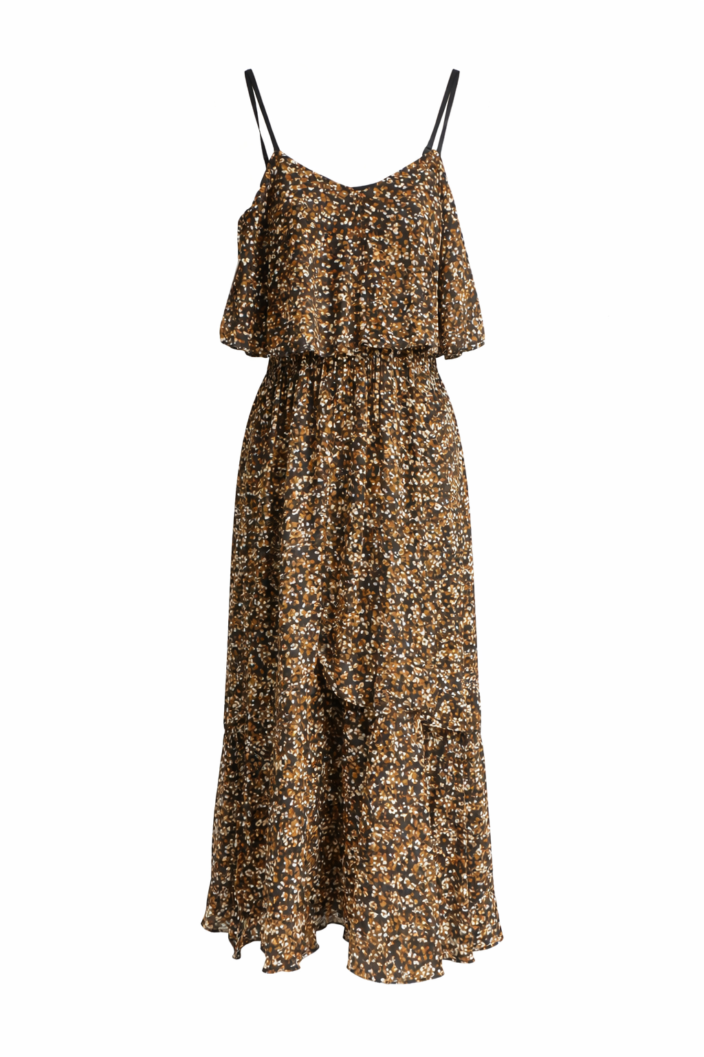 Chiffon Animal Print Maxi Dress