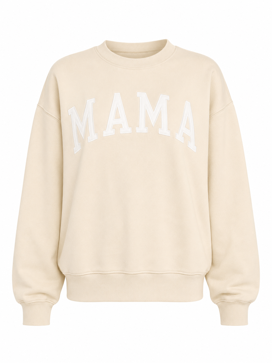 Cream Embroidered Mama Pullover