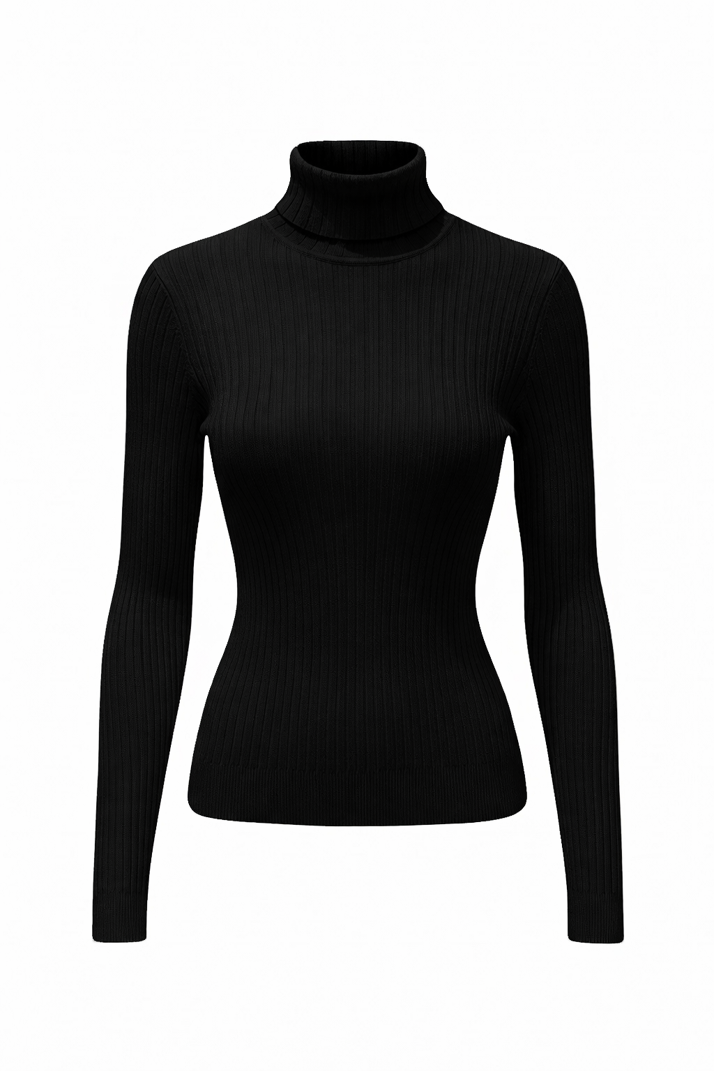 Turtleneck Ribbed Sweater