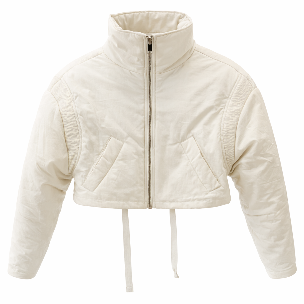 Crop Zip Up Puffer Jacket