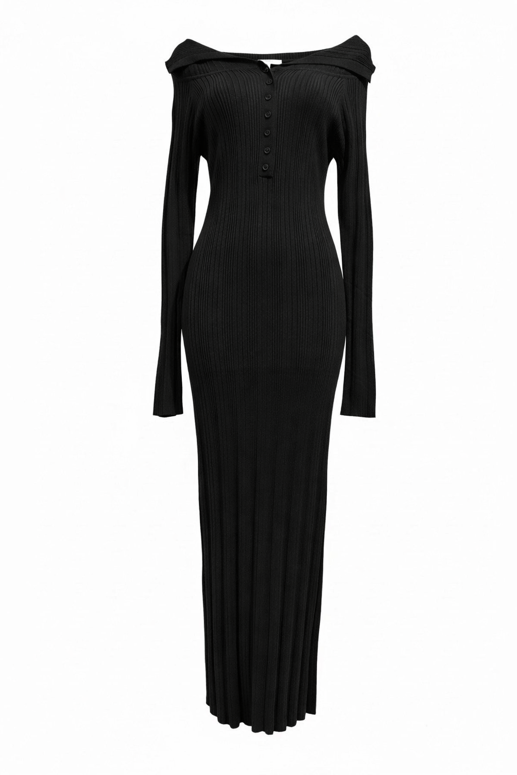 Button Collar Sweater Dress