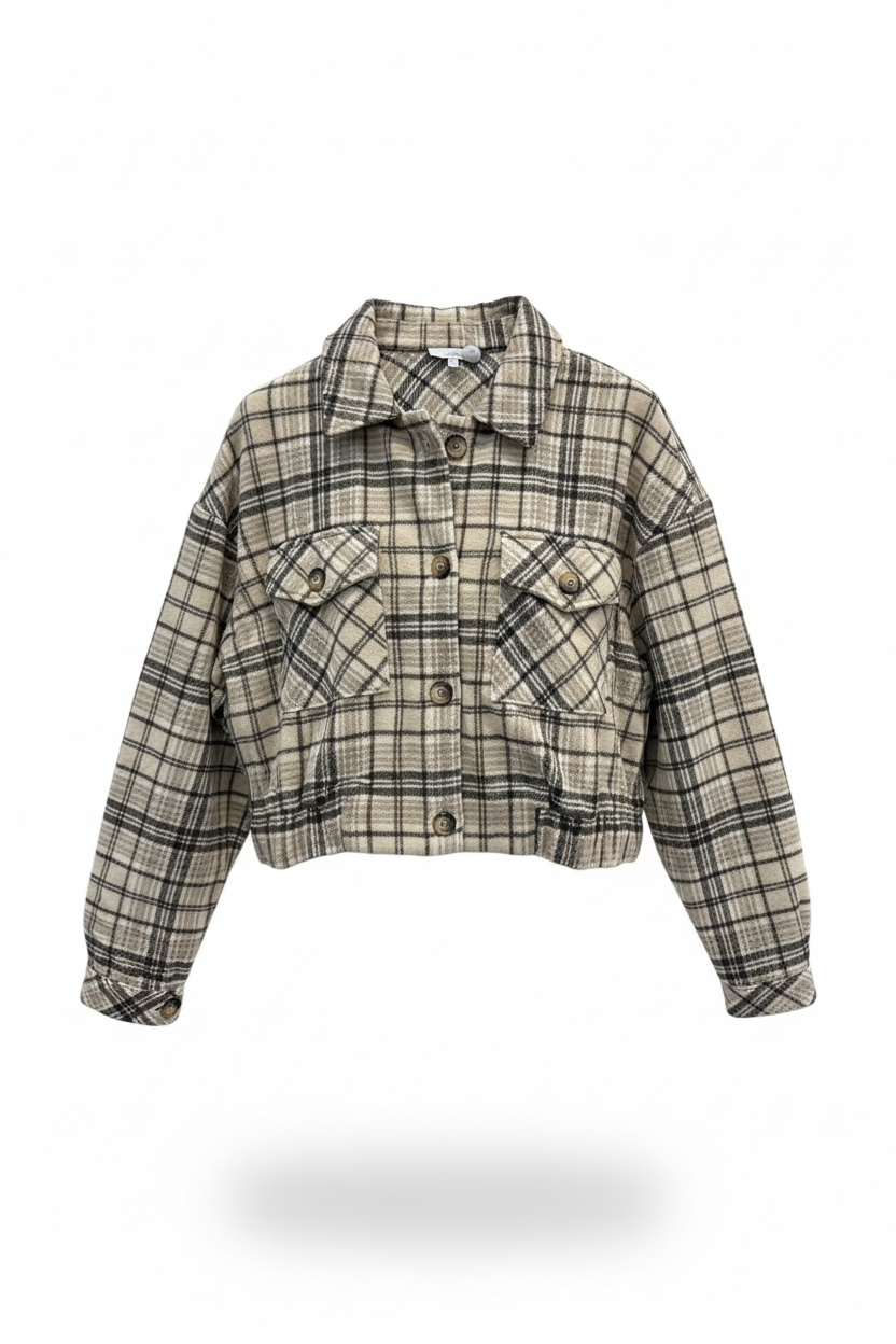 Cropped Plaid Shacket