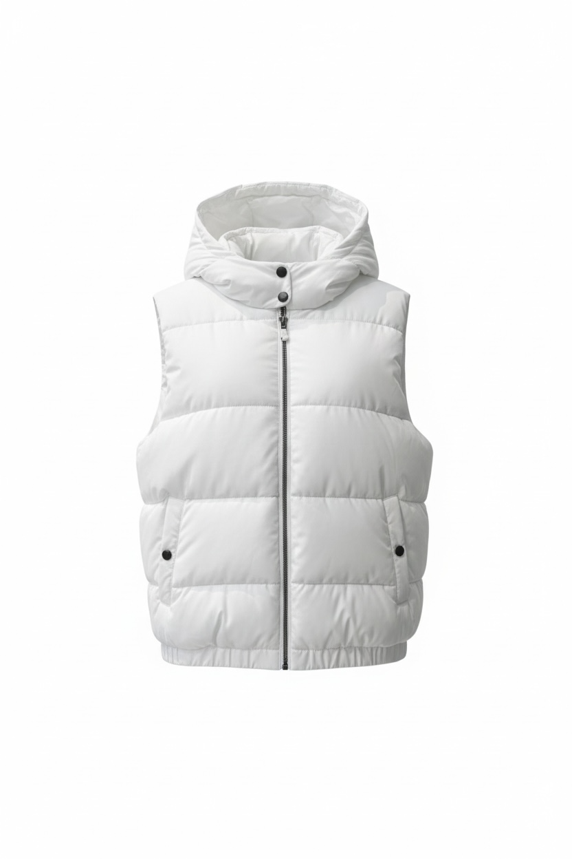 White Hooded Vest