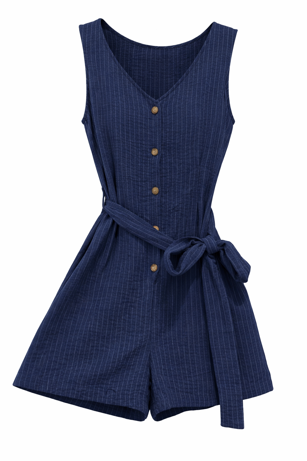 Striped Button Romper