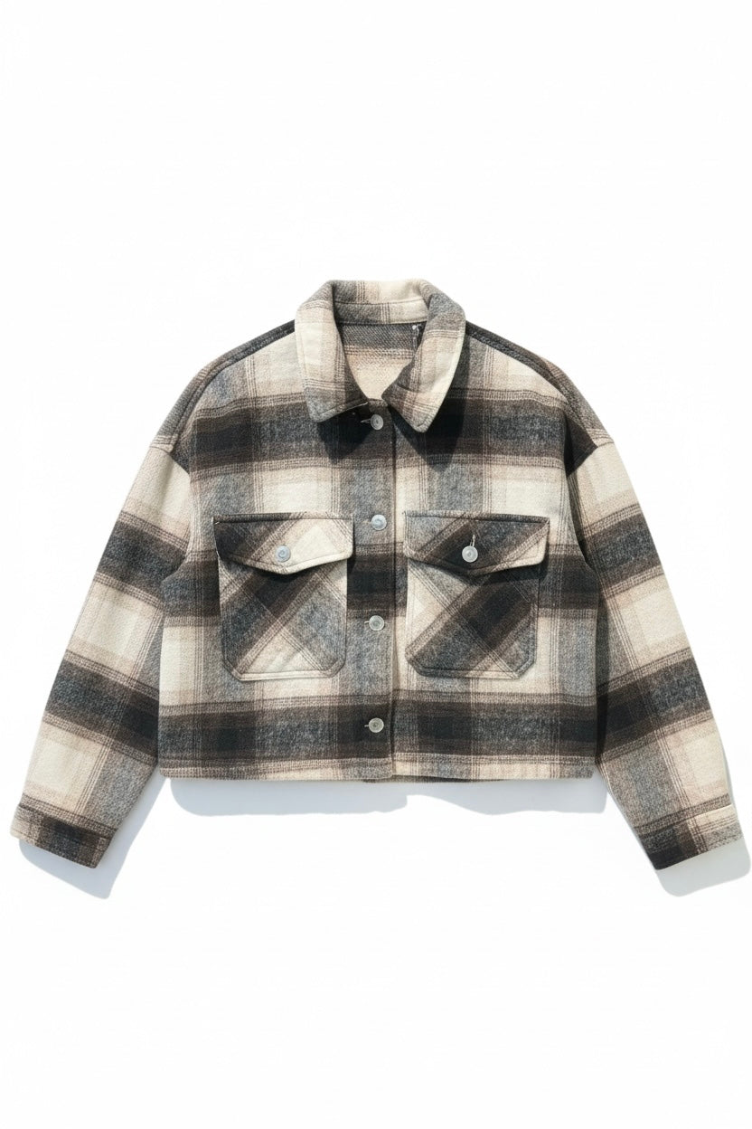 Plaid Cropped Shacket