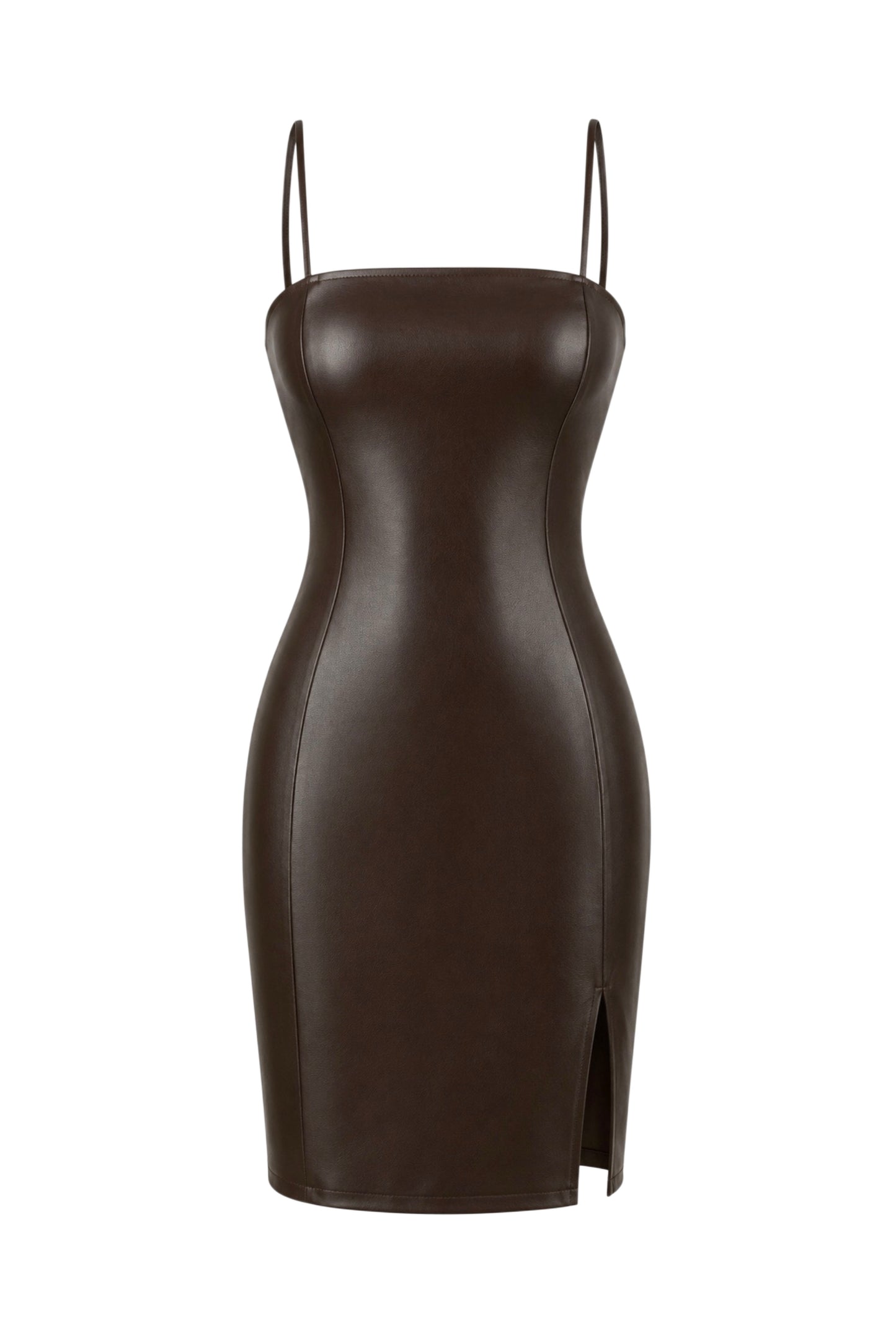Faux Leather Mini Dress
