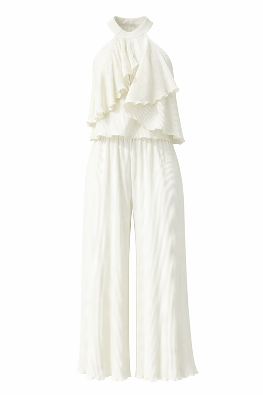 Strapless Top Pleated Pants Set