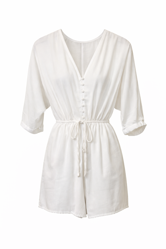 Button Tie Romper