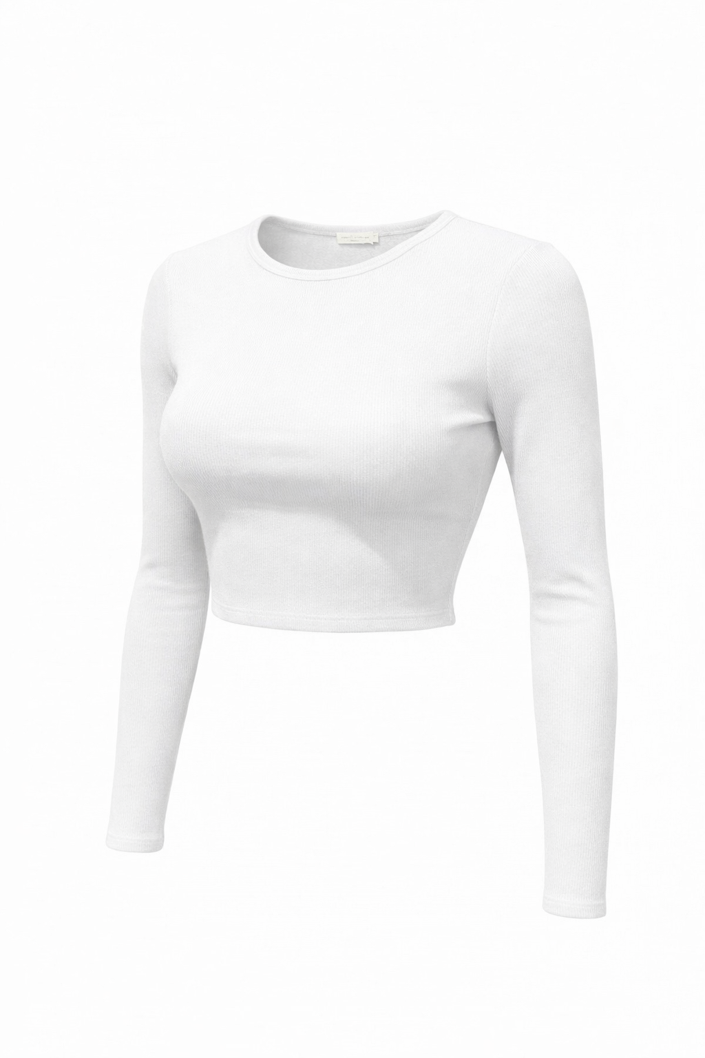 Ribbed Round Neck Long Sleeve