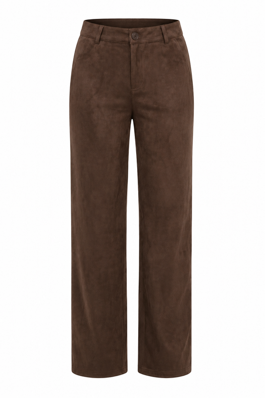 Faux Suede Dress Pants