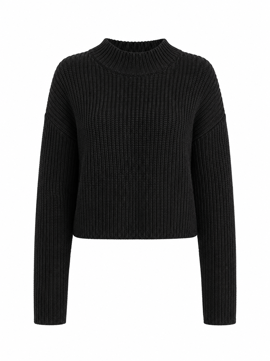 Ribbed Mock Neck Sweater