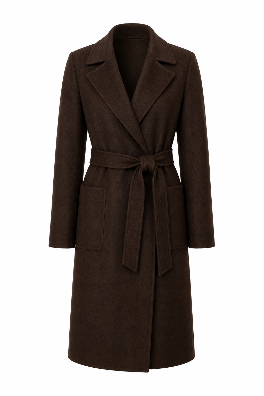 Thick Felt Tie Trench Coat