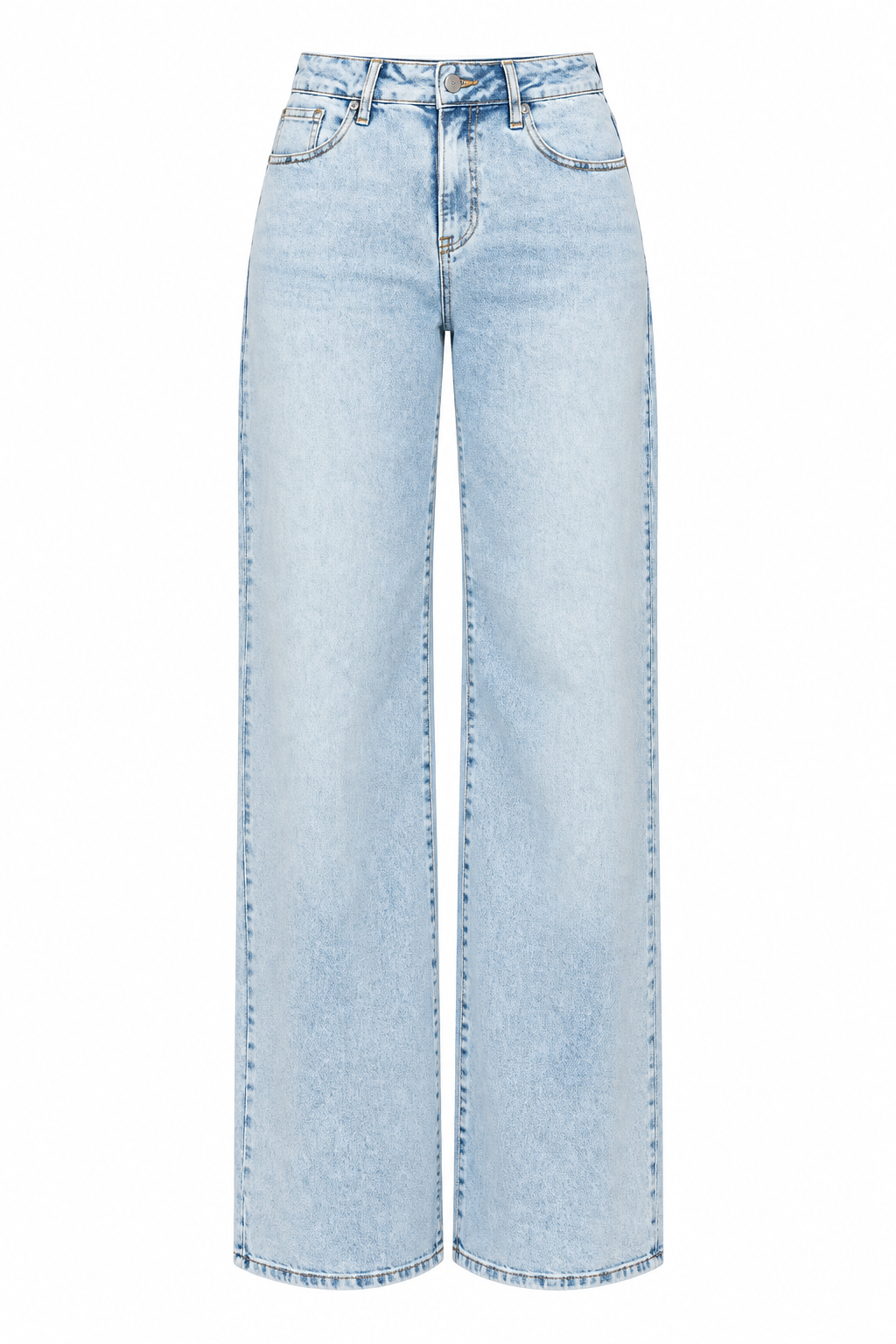 Acid Wash Straight Leg Jeans