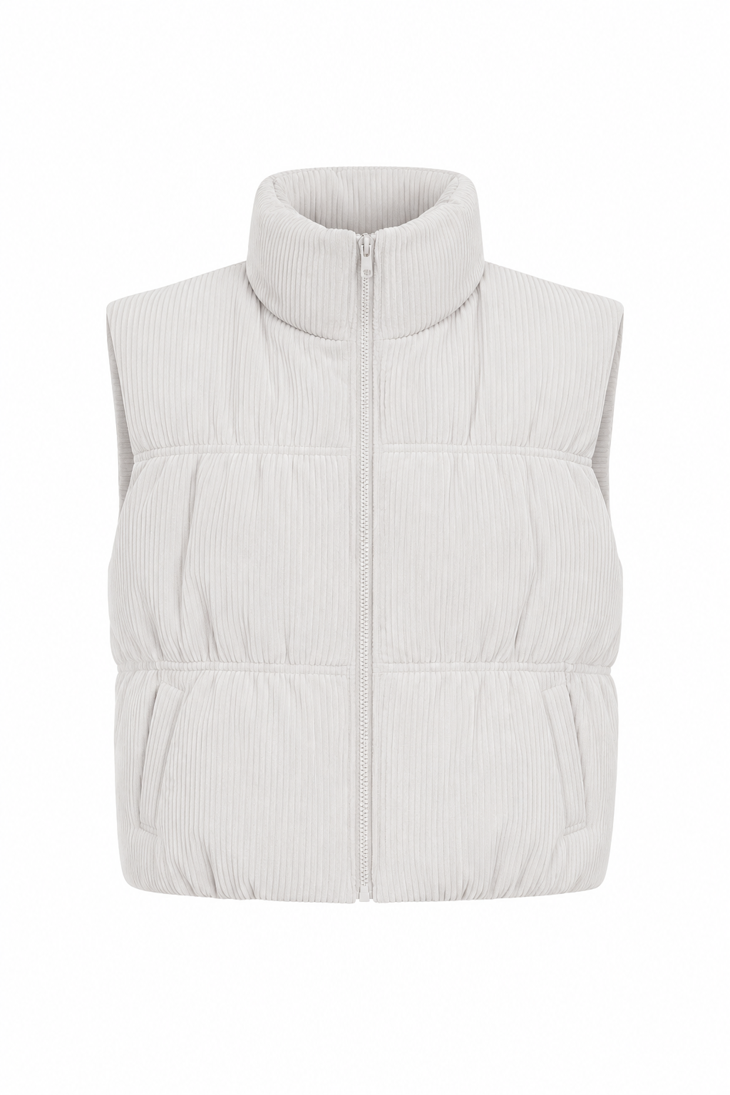 Corduroy Reversible Plaid Puffer Vest