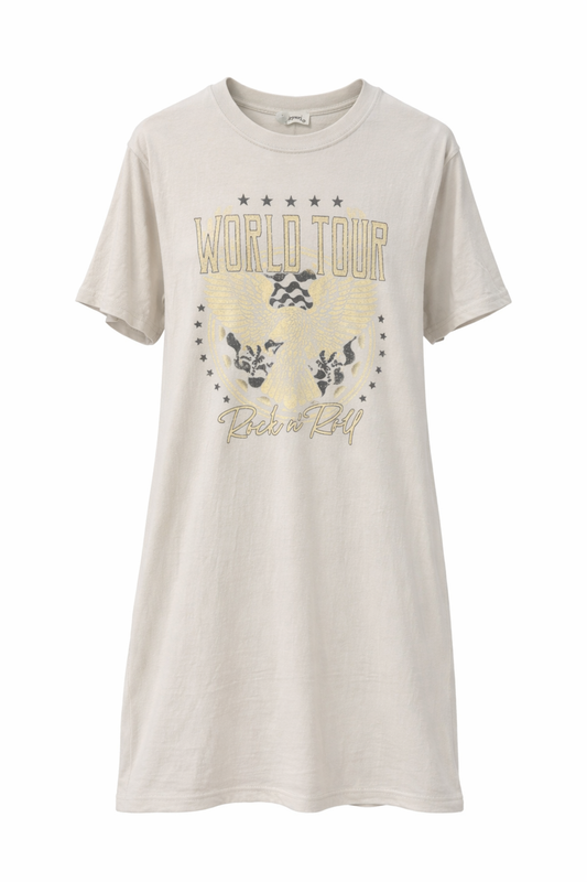 World Tour Graphic T-Shirt Dress