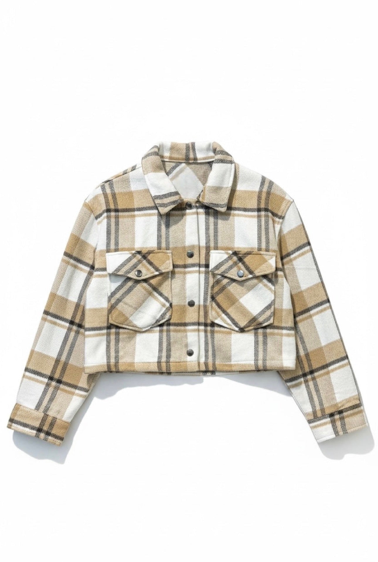 Crop Plaid Shacket