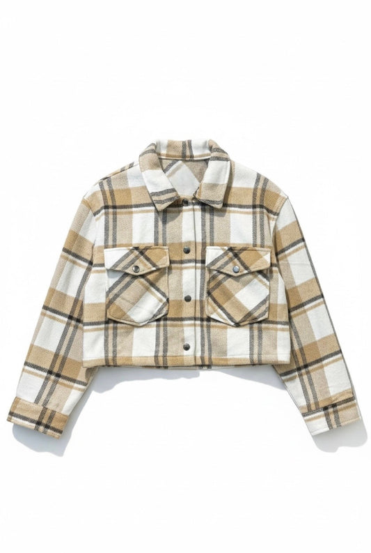 Crop Plaid Shacket