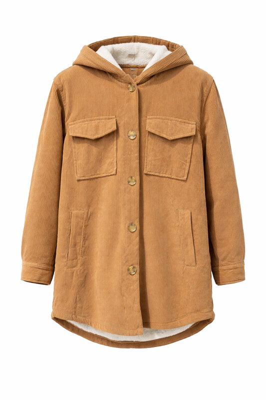 Sherpa Corduroy Hooded Jacket