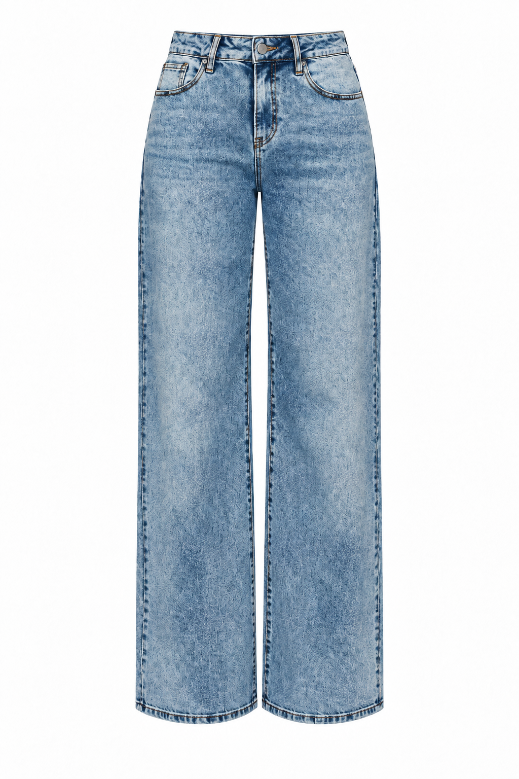 Acid Wash Straight Leg Jeans