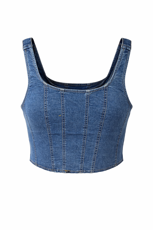 Denim Bustier Mini Top