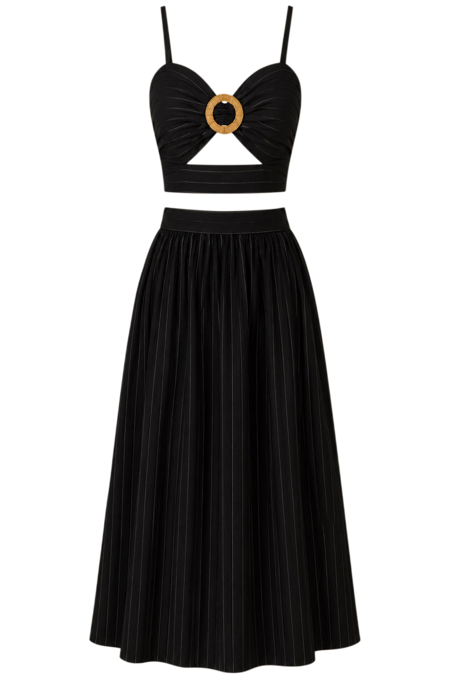 Striped Linen Skirt Set