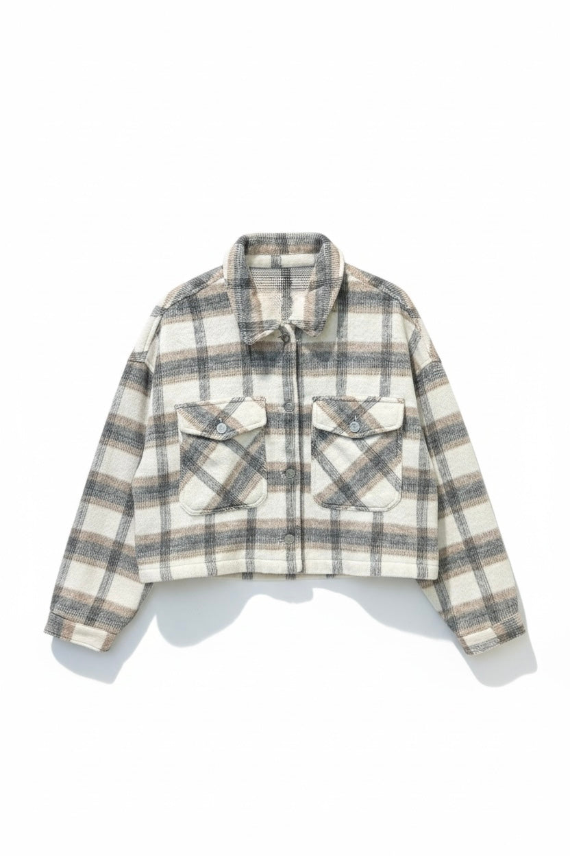 Plaid Cropped Shacket