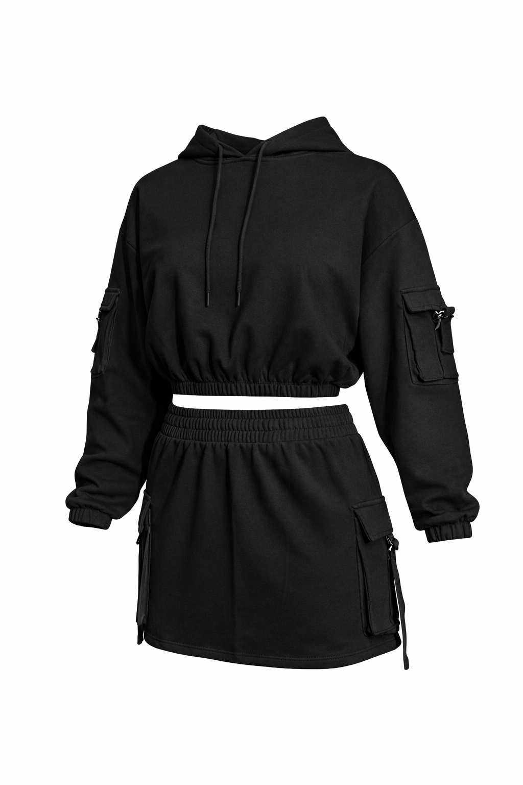 Cargo Hoodie Skort Set
