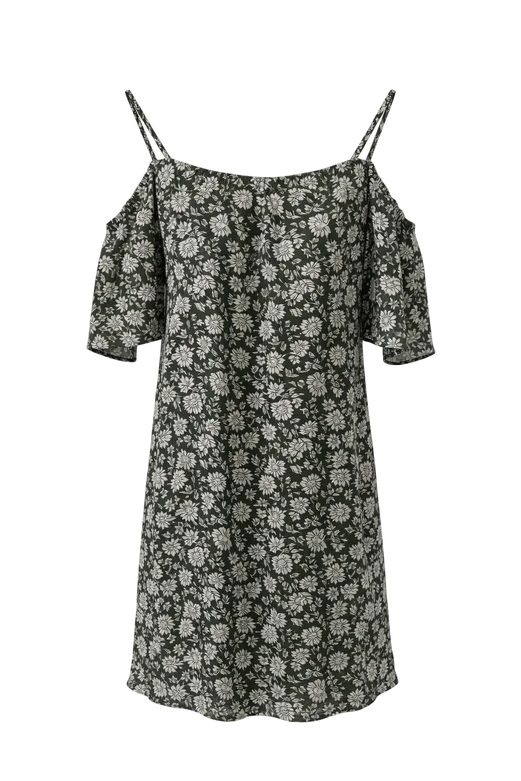 Olive Floral Belted Top