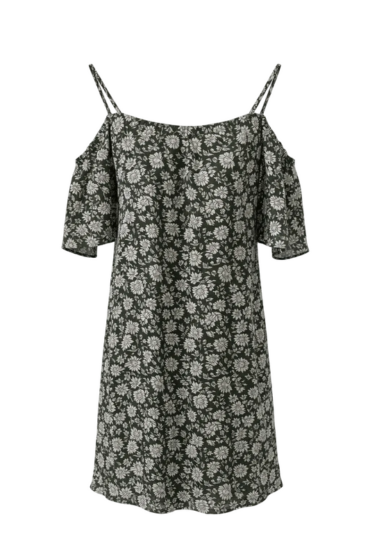 Olive Floral Belted Top
