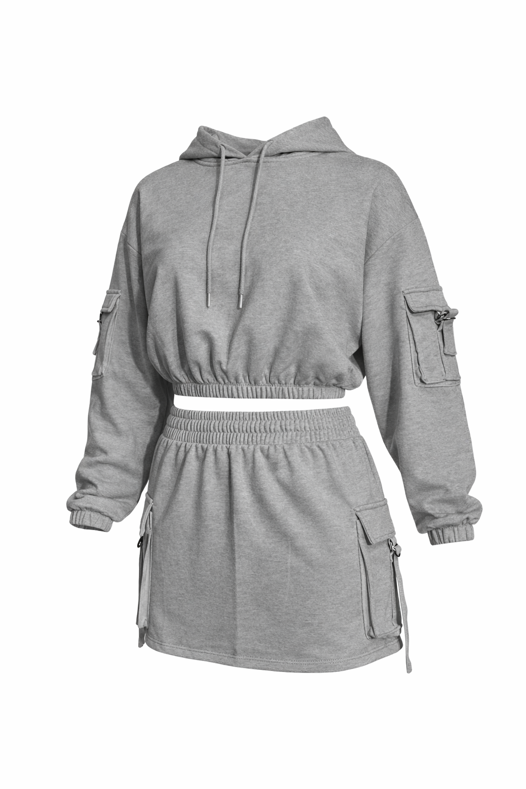 Cargo Hoodie Skort Set
