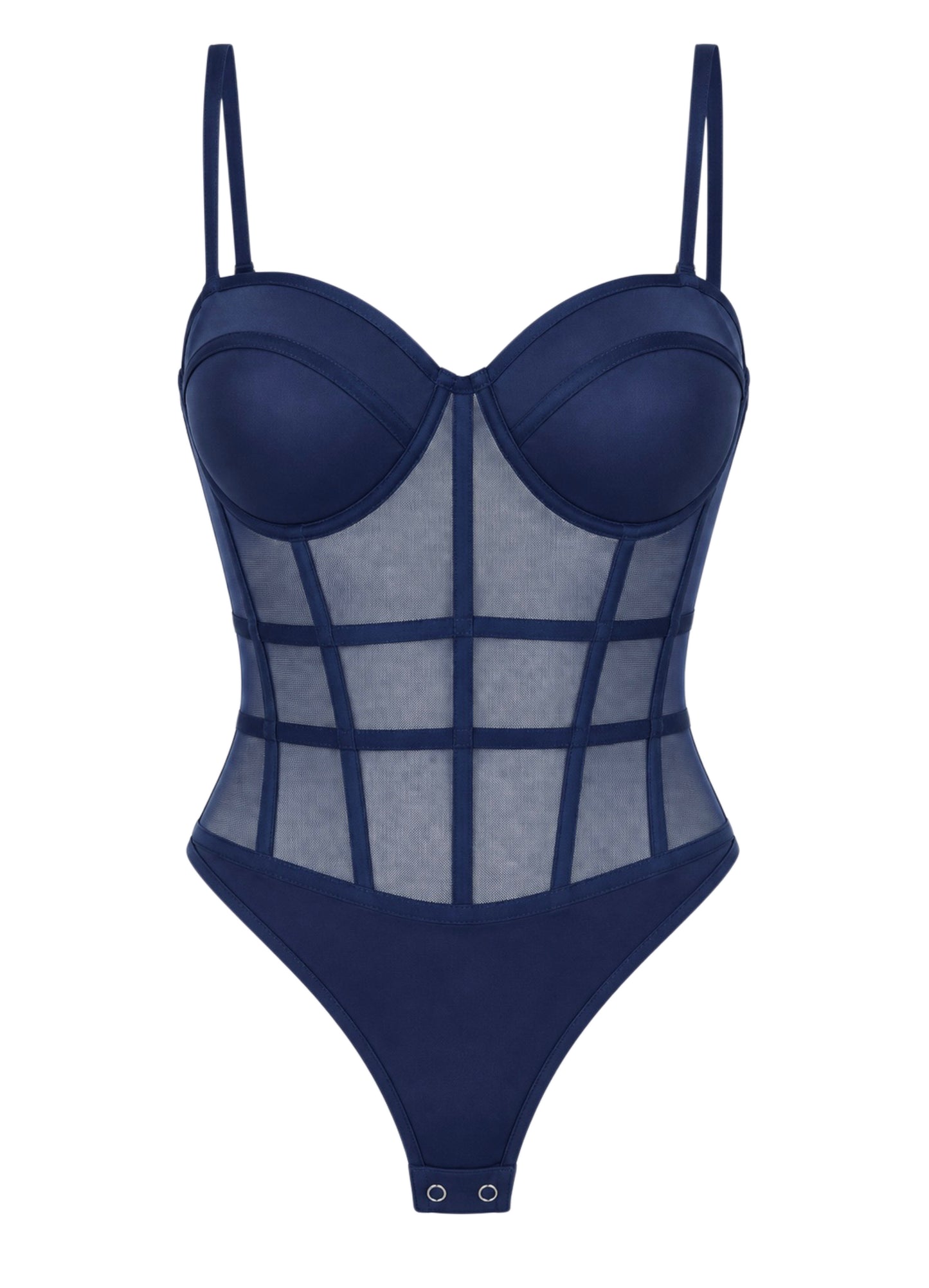 Mesh Padded Corset Bodysuit