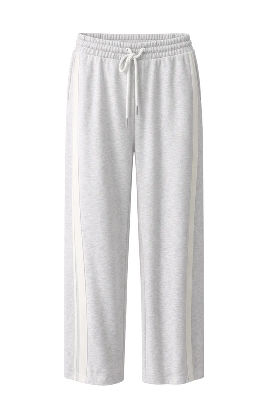 Grey Striped Sweat Pants