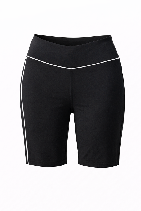 Black Stripe Active Biker Shorts