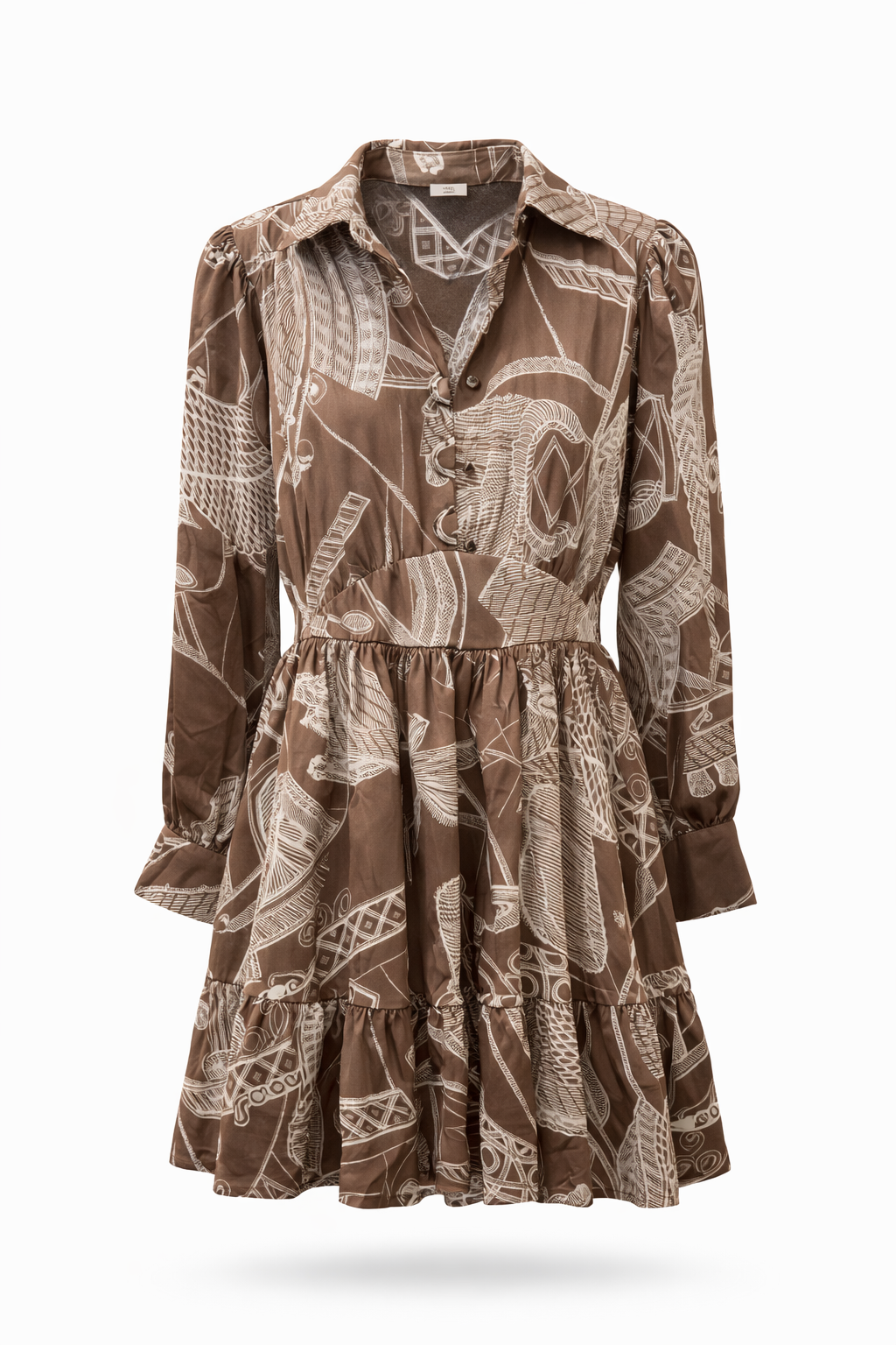 Luxxel Silk Print Mini Dress