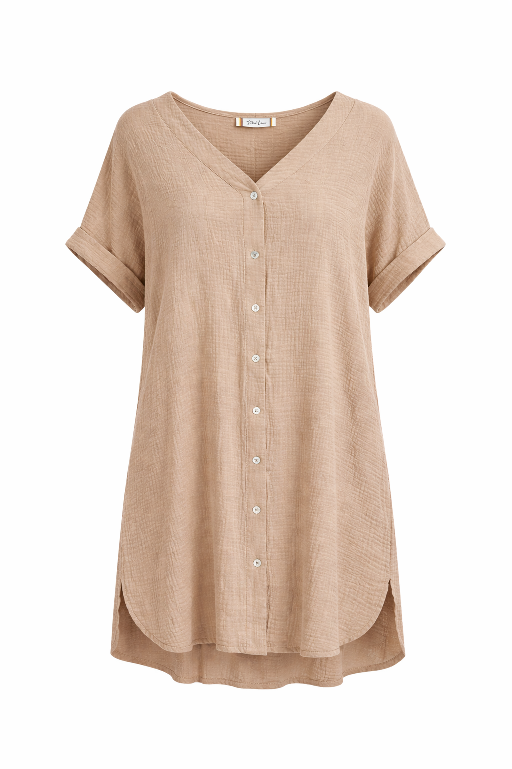 Textured Button Tunic