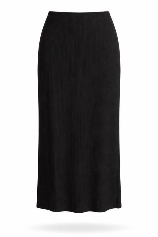 Textured Split Skirt
