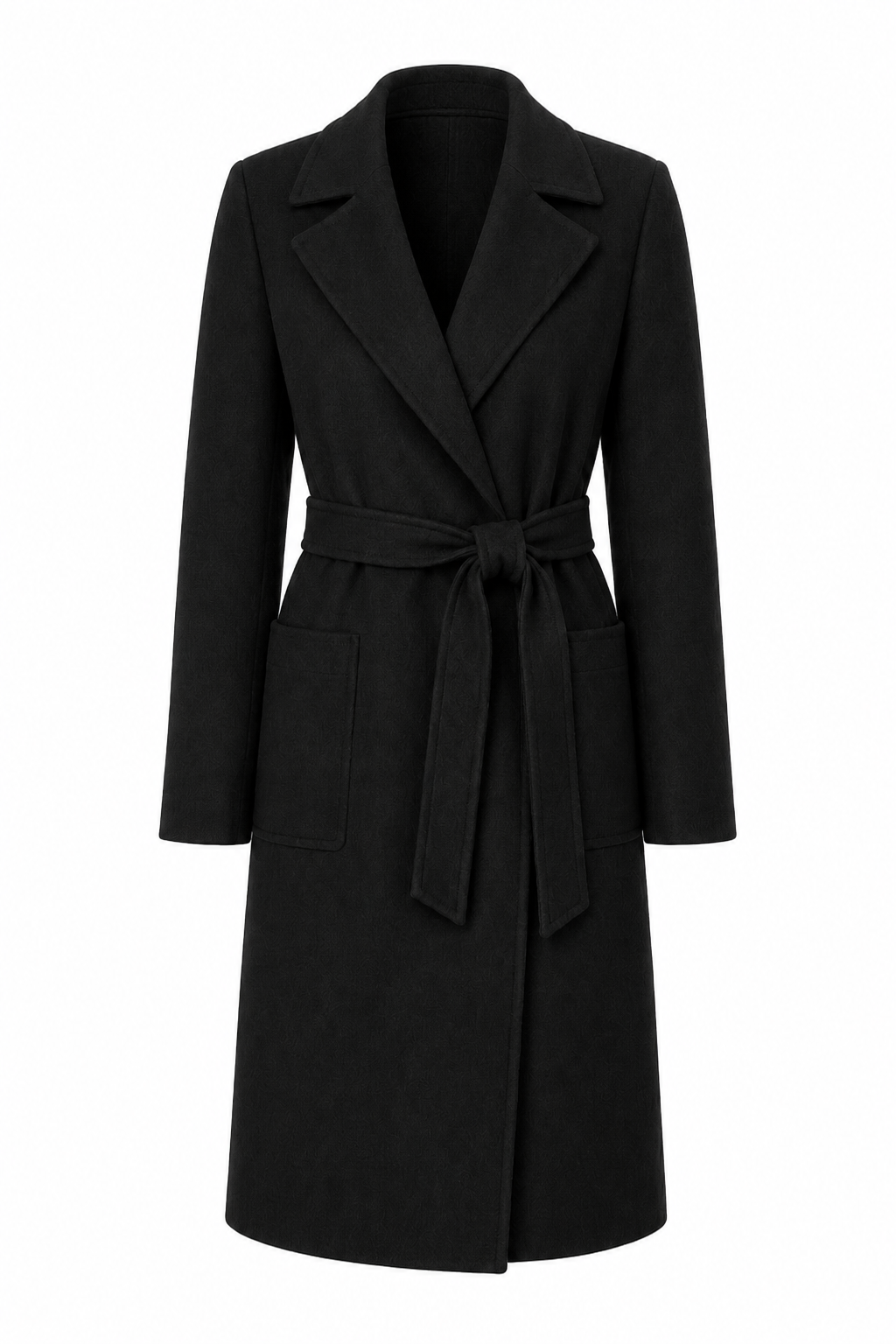 Thick Felt Tie Trench Coat