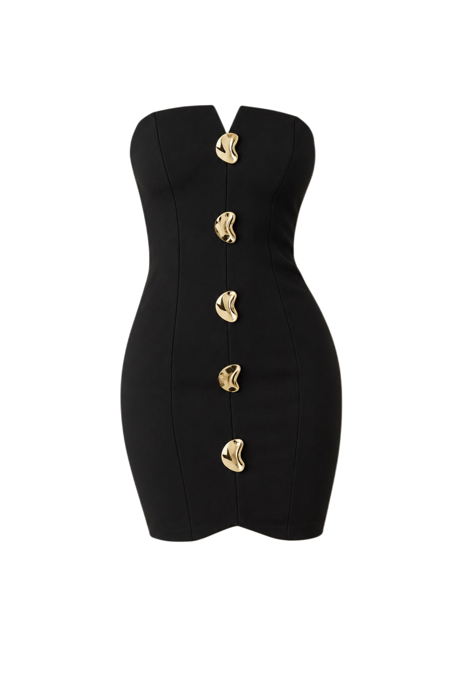Strapless Gold Button Mini
