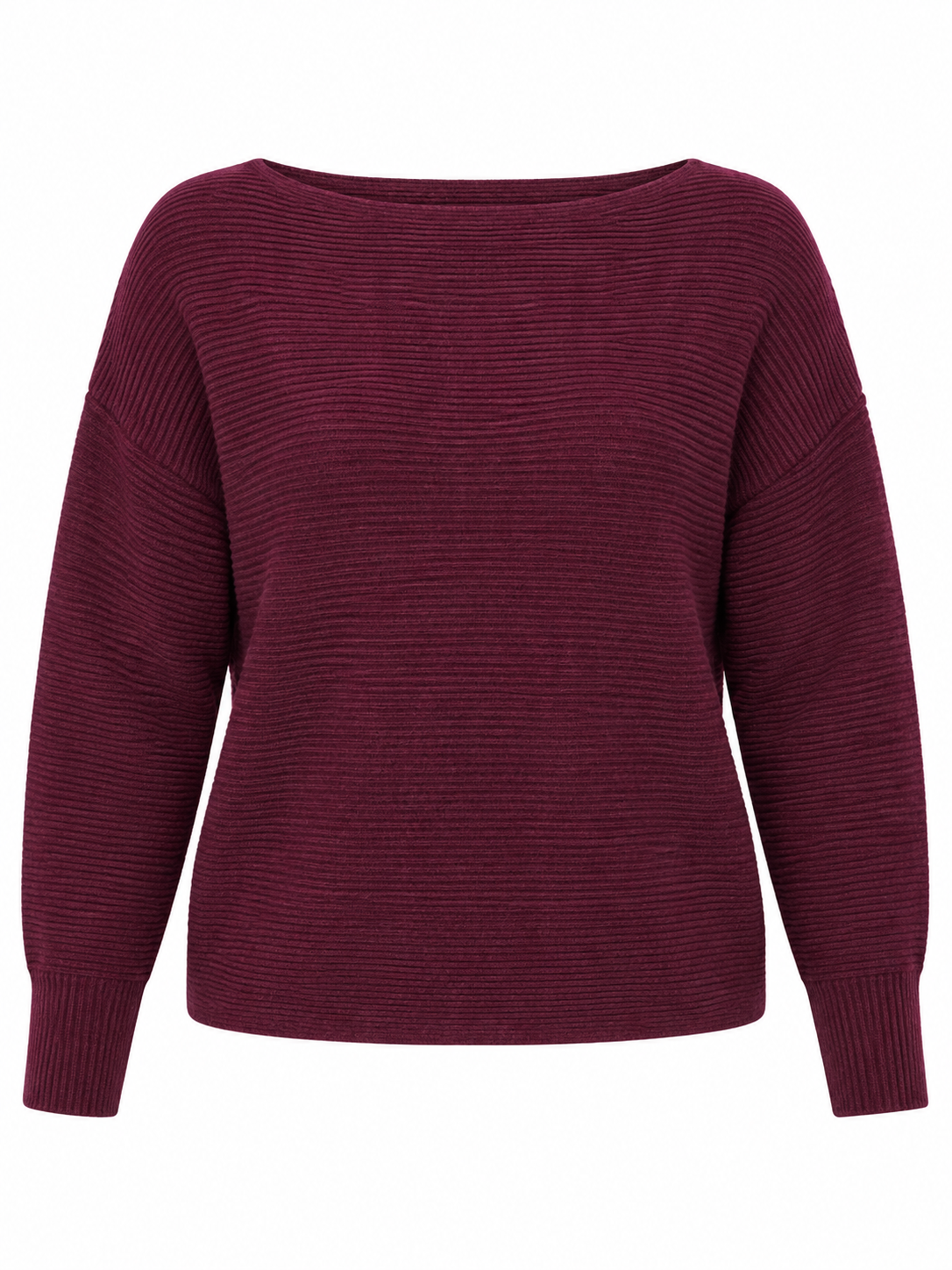 Wide-Neck Knit Sweater