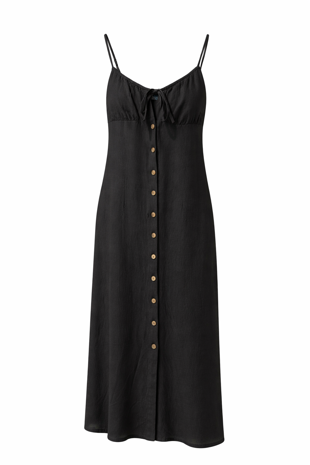 Linen Button Maxi Dress