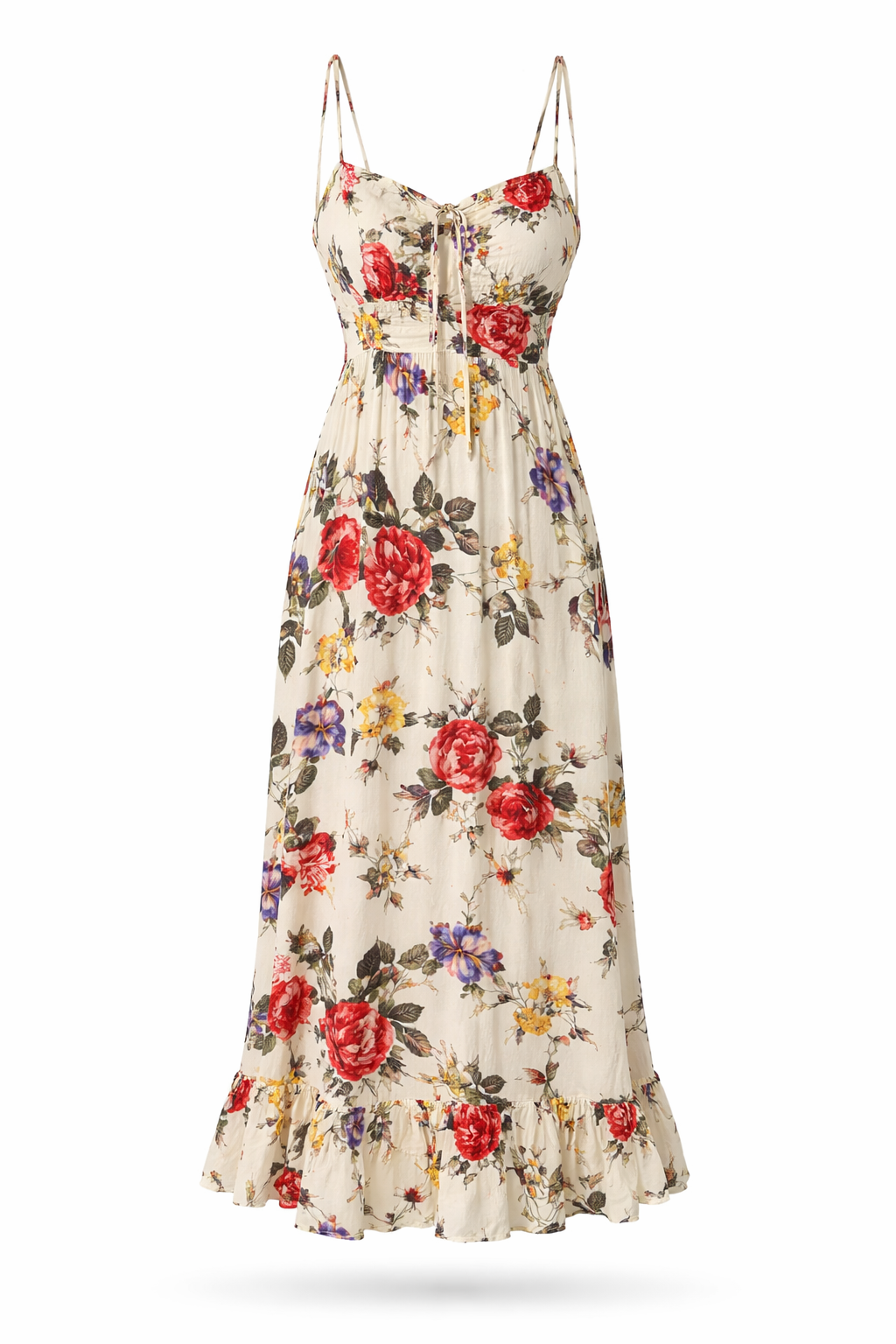 White Floral Lace Front Sundress
