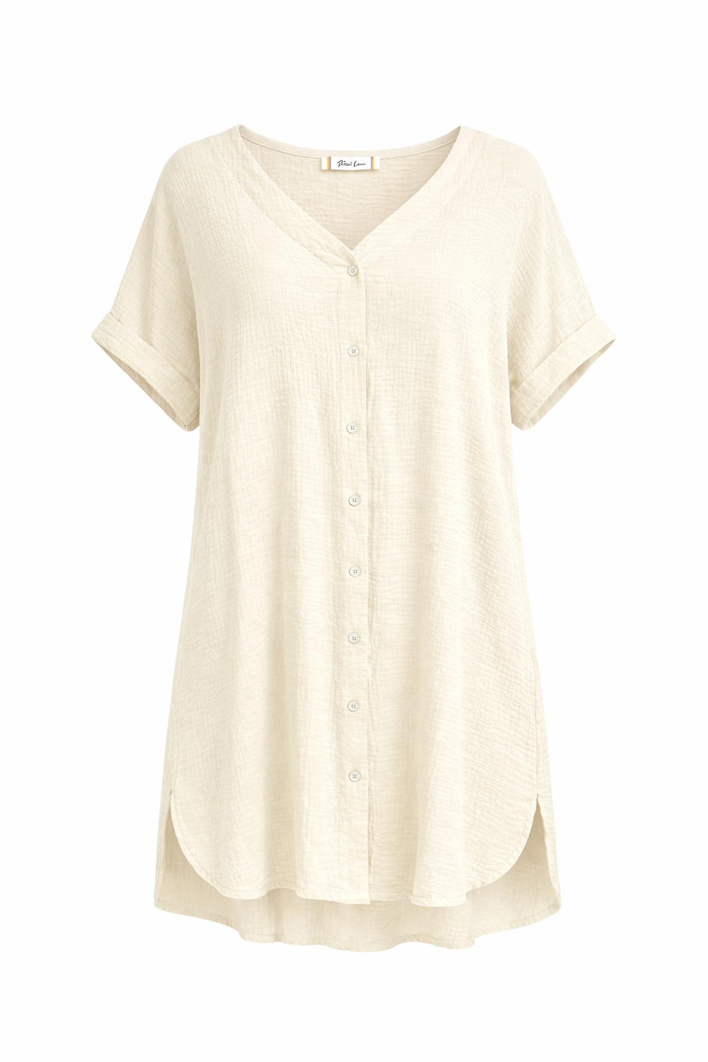 Textured Button Tunic