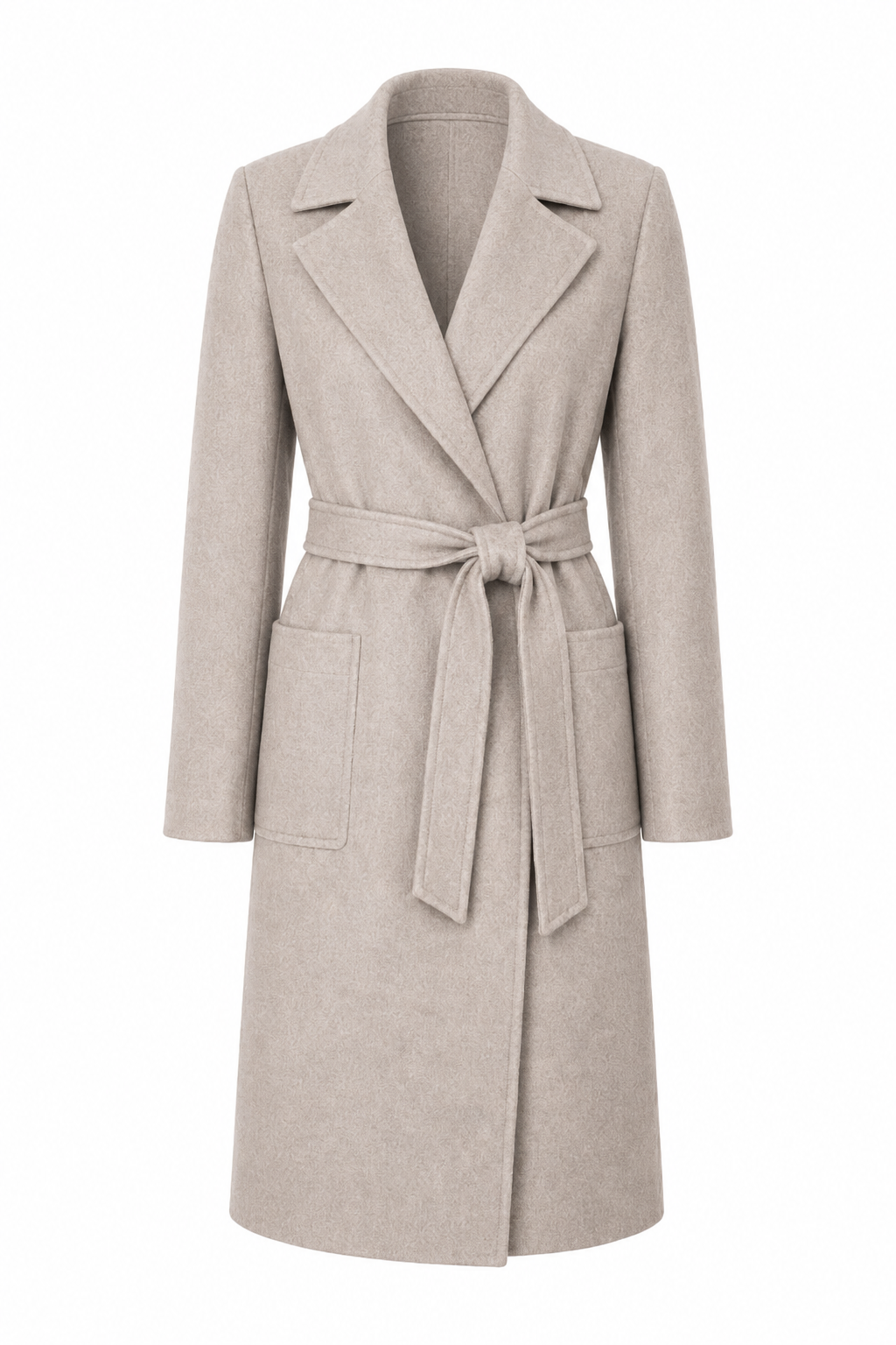 Thick Felt Tie Trench Coat