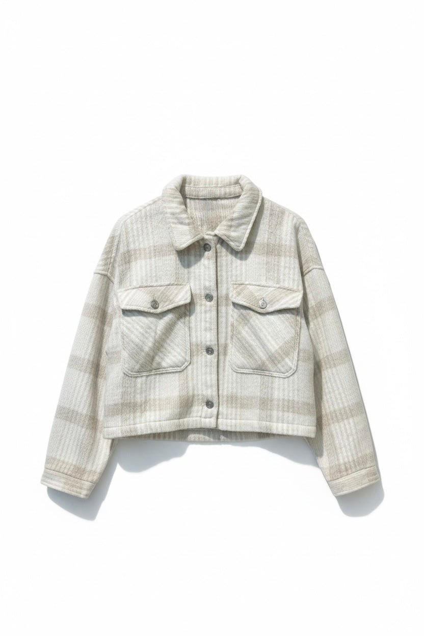 Plaid Cropped Shacket